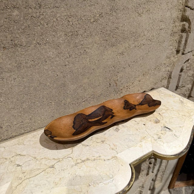 Handcarved Wood Bowl by M Everett Belize 2013 Modern For Sale In San Diego - Image 6 of 9