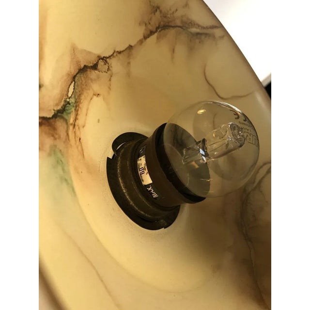 Danish Functionalist Wall Light in Brass & Marble Glass by Th. Valentiner, 1950s For Sale - Image 9 of 12