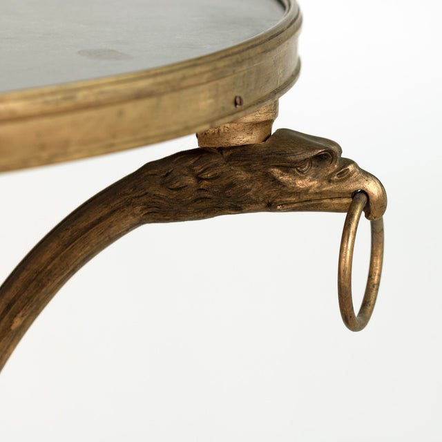 French Gilt-Bronze and Black Fossil Marble Two-Tier Gueridon, Circa 1880 For Sale In San Francisco - Image 6 of 9