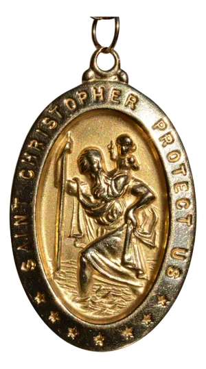 The Viajar: 14K Gold St. Christopher Medal
