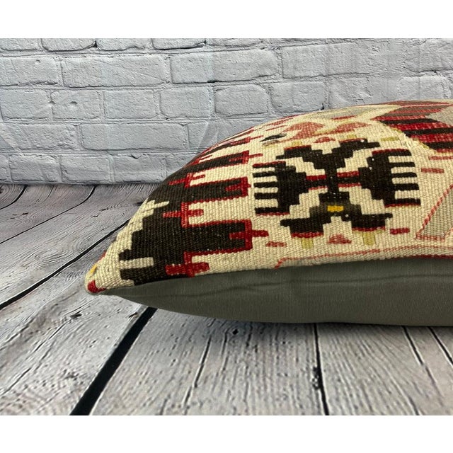 16 x 24 Kilim Pillow Turkish Cushion Sultan's Harem Haven Pillow Cushion Cover For Sale - Image 4 of 4