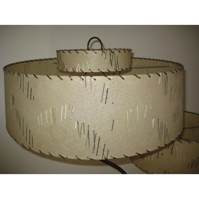 Mid Century Brass Metal Two Original Shade Table Lamp For Sale - Image 10 of 12