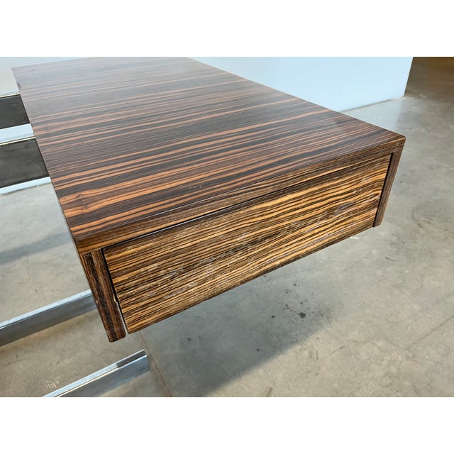 Wood 1960s Mid-Century Cantilevered Style Rosewood Desk For Sale - Image 7 of 10