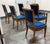 Late 20th Century Heritage Neoclassical Blue Velvet Dining Chairs, Set of Six For Sale - Image 5 of 12