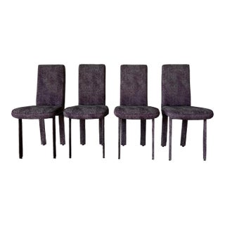 Postmodern Italian Design Upholstered Dining Chairs - Set of 4 For Sale