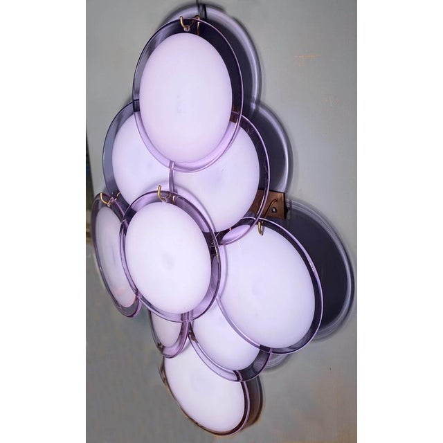 1970s Amethyst Murano Glass Disc Sconce or Wall Light, 1970s For Sale - Image 5 of 11