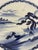Early 20th Century Large 14.5" Blue and White Japanese Charger Mt Fuji For Sale - Image 10 of 17