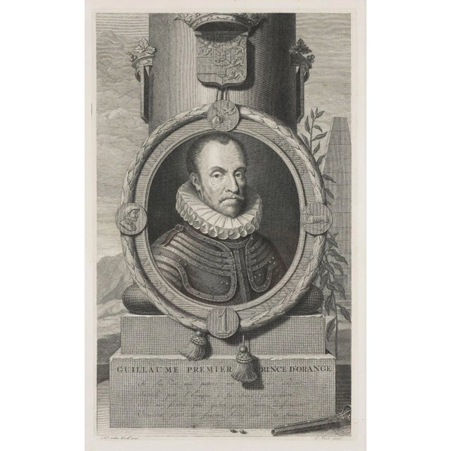 Line engraving on laid paper of William I, Prince of Orange by Gerard Valck, after Adriaen van der Werff. William I led...