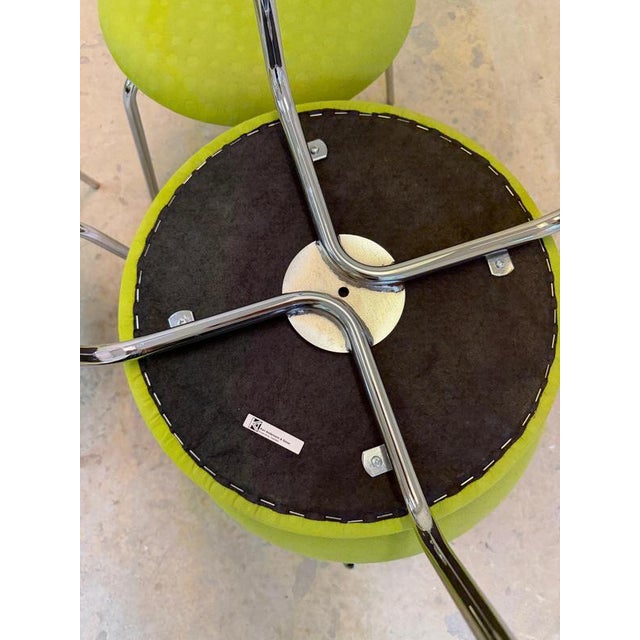 Textile Green Upholstered Pastillo Stool by Ulla Christiansson for Karl Andersson & Söner For Sale - Image 7 of 11