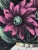Wood Vintage Original Velvet Flower Oil Painting, Red Flower Still Life Art For Sale - Image 7 of 12
