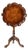 Folding Table in Mahogany, 19th Century For Sale