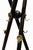 Vintage Mahogany Wood Coat & Hat Rack With Brass Hooks For Sale - Image 4 of 10