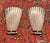 A striking, highly structural pair of vintage Art Deco style fan-form, scalloped wall pockets (or free-standing...