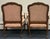 Vintage Louis XV Upholstered Fauteuil Armchairs - A Pair For Sale - Image 4 of 11