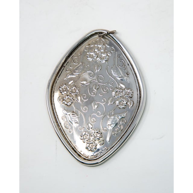 Shabby Chic 1974 Towle Sterling Ornament "4 Calling Birds" With Box For Sale - Image 3 of 9