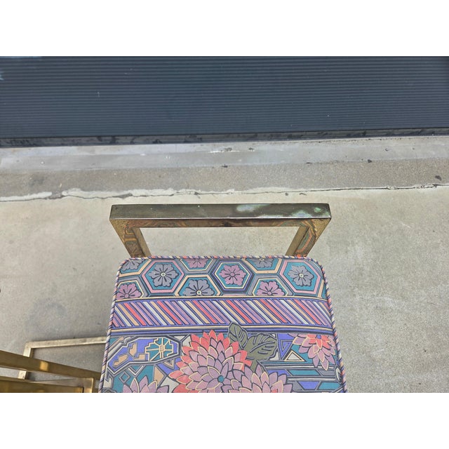 1970s Brass Barstools in the style of Maison Jansen, 1975, Set of 2 For Sale - Image 5 of 8