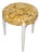 Round Stool with Removable Flower Power Upholstered Seat, 1970s For Sale