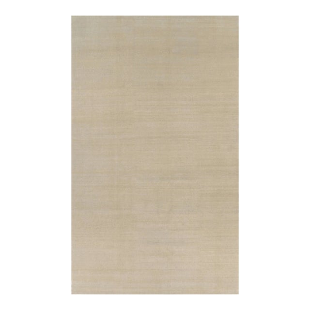 Rug & Kilim’s Oversized Contemporary Textural Solid Rug in Beige Tones - 12x20 For Sale