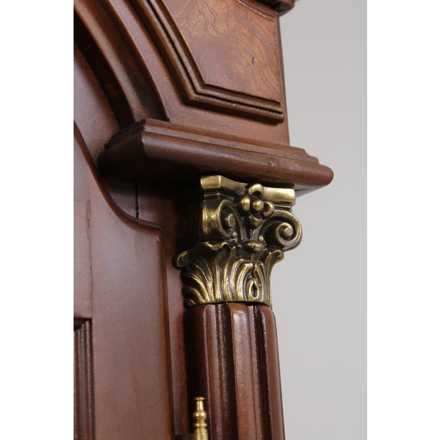 Pearl Cherry Tall Case Grandfather Clock For Sale - Image 12 of 18