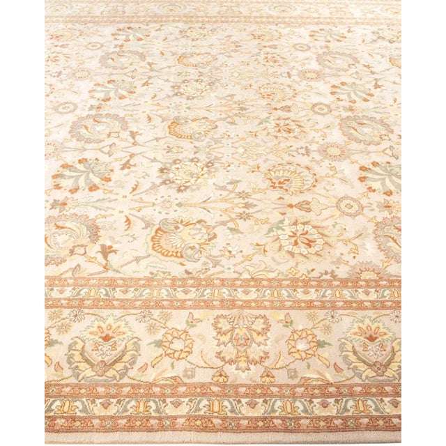 Solo Rugs Mogul, One-of-a-Kind Hand-Knotted Area Rug in Ivory, 9' 0" x 12' 5" For Sale - Image 4 of 8