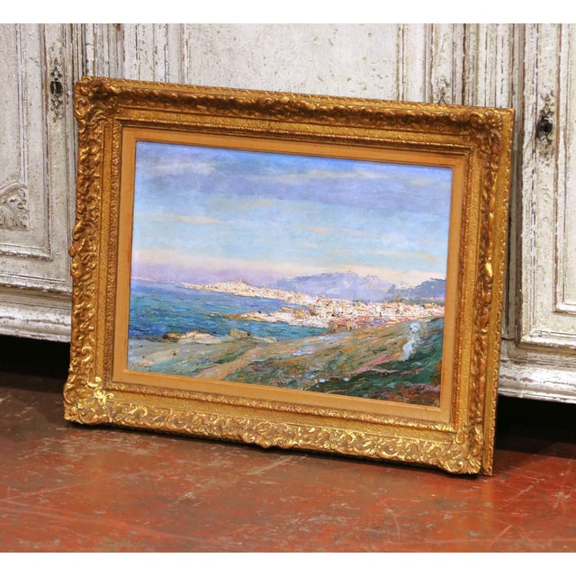 Bring the light and atmosphere of the French Riviera into an office, study, den, or living room with this richly textured...