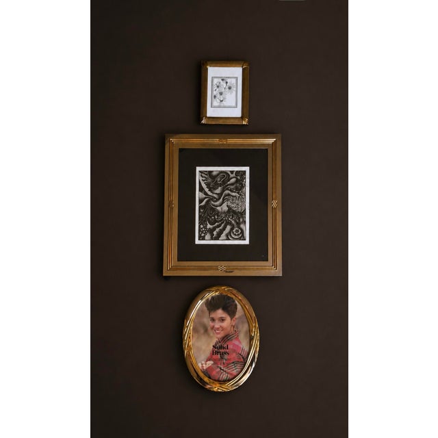 Metal 80s Post Modern Set of Frames For Sale - Image 7 of 17