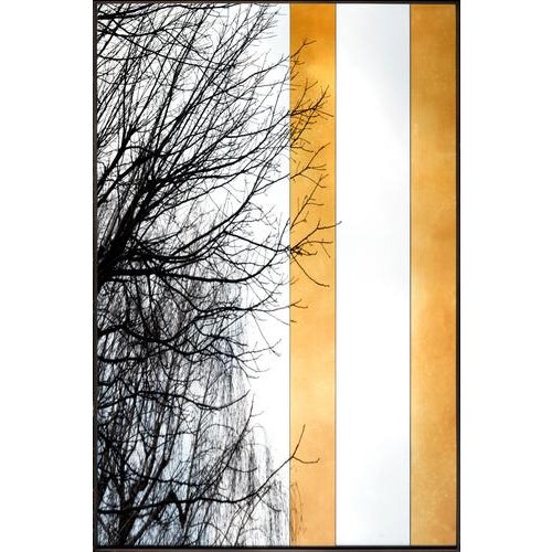 Golden Antique Strips and Brass Floor Mirror by Casa Casati For Sale - Image 4 of 8