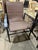 Woodgrain Tile Top Patio Table Dining Set - Six Chairs For Sale - Image 4 of 7