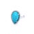 Natural Persian Turquoise Ring Size 6 14k White Gold 6.21 TCW Certified For Sale In New York - Image 6 of 13