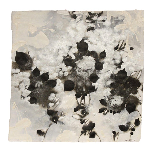 "Lily and the Butterfly" Original Abstract Contemporary Drawing by Mel Rea For Sale