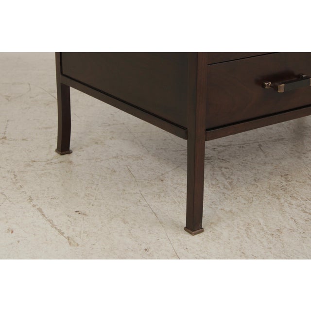 Pair Baker Bill Sofield Modern Design Marble Top Nightstands For Sale - Image 13 of 16
