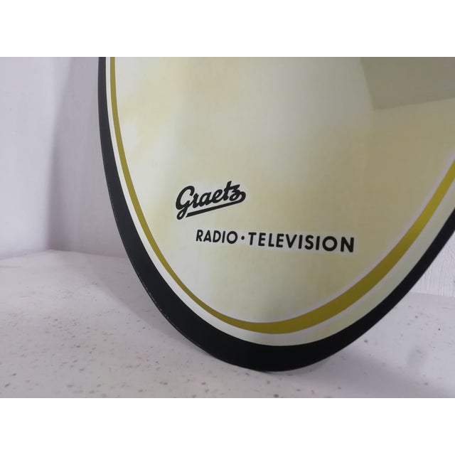 Mid-Century Modern Graetz Radio Television Advertising Mirror, 1950s For Sale - Image 3 of 6