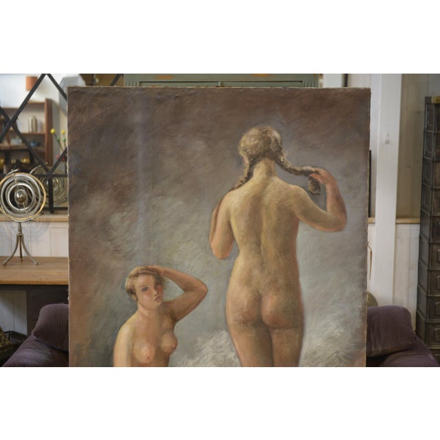 Marguerite Crissay, Nudes, 19th Century, Oil on Canvas For Sale - Image 4 of 15