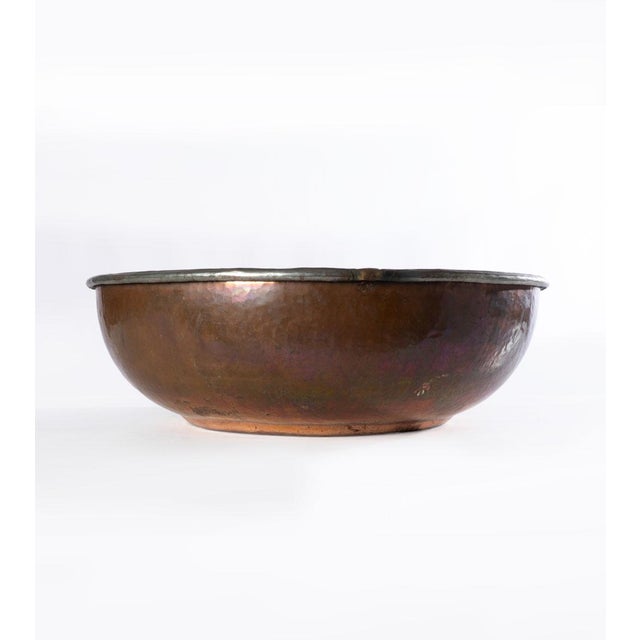 Hand hammered copper bowl. In great shape, not sure it should be used for cooking. Would be a great display piece for the...
