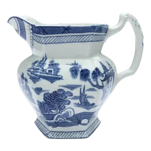 1920’s Woods and Sons Blue and White Canton Jug