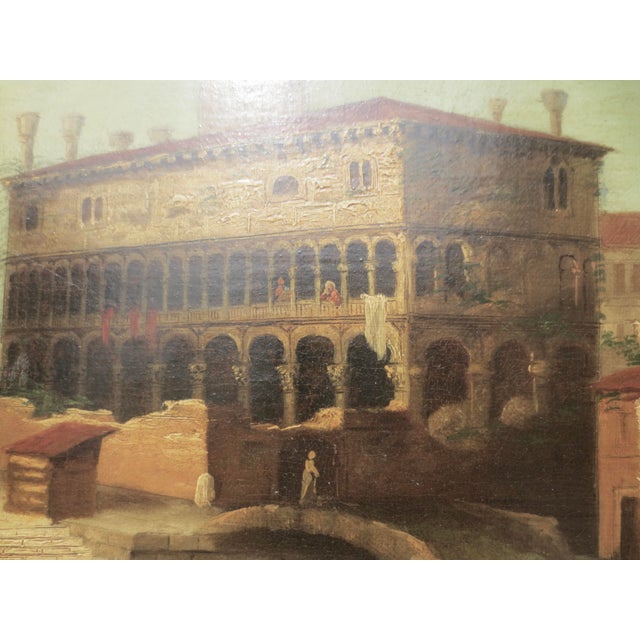 Oil on Canvas Pair of Italian Idyll Scenes Circa 50s - A Pair of 2 For Sale - Image 15 of 16