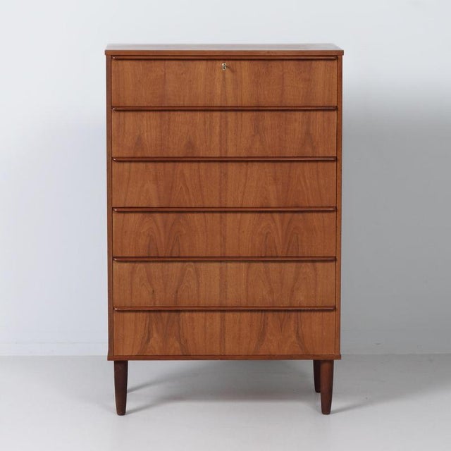 Danish Teak Chest of Drawers, 1960s For Sale - Image 4 of 11