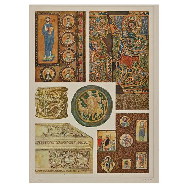 Andrea Alessio, Decorative Motifs: Byzantine Styles, Chromolithograph For Sale