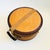 Mid-Century Modern Vintage Circular Wicker and Leather Suitcase - Vintage Luggage, Travel Bag For Sale - Image 3 of 16
