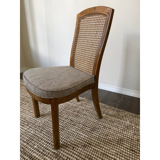Manufacturer: Drexel Heritage.Era: Circa 1970s. Walnut. EXCELLENT Condition. Table not included