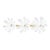 Mitzi Twiggy Flower 3-Light Vanity Sconce, Aged Brass/Textured White Combo For Sale