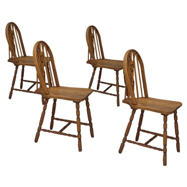 Scandinavian Dining Chairs in Oak Wood, 1960s, Set of 4 For Sale