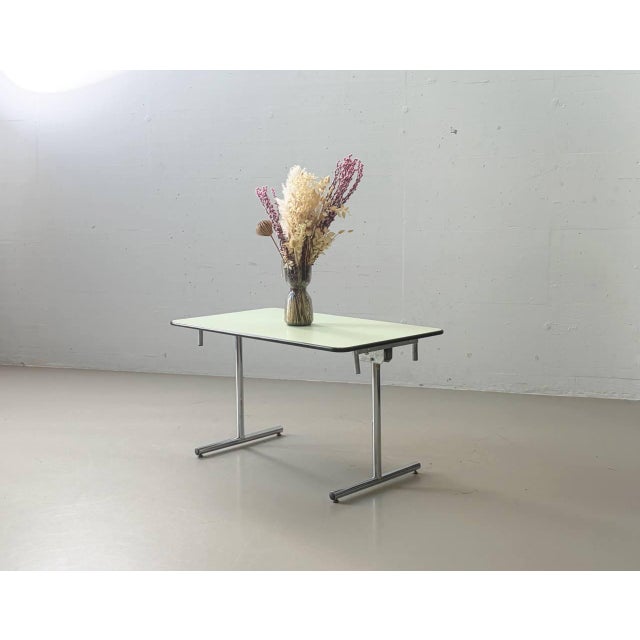 Wood Mint Green Folding Tables from Kelko For Sale - Image 7 of 14