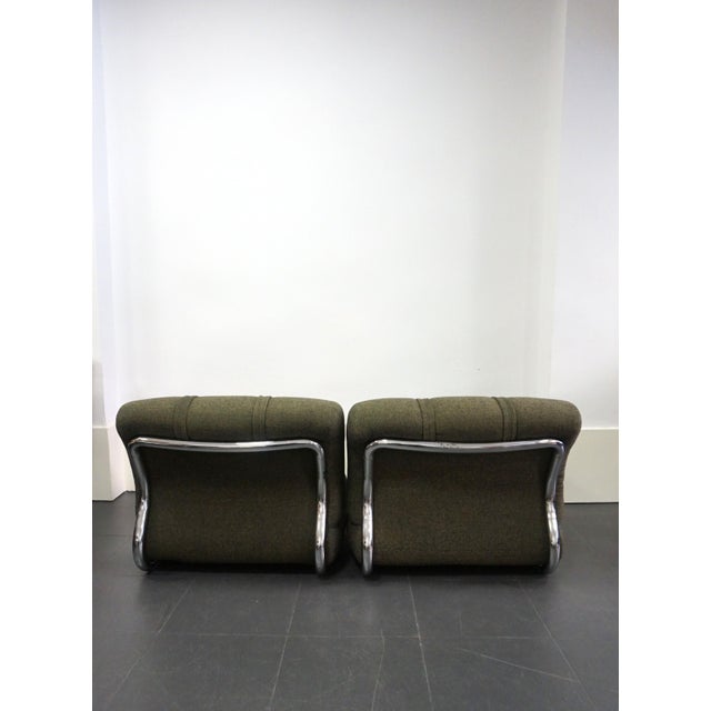 Forest Green Vintage Italian Lounge Chairs, 1970s, Set of 2 For Sale - Image 8 of 15