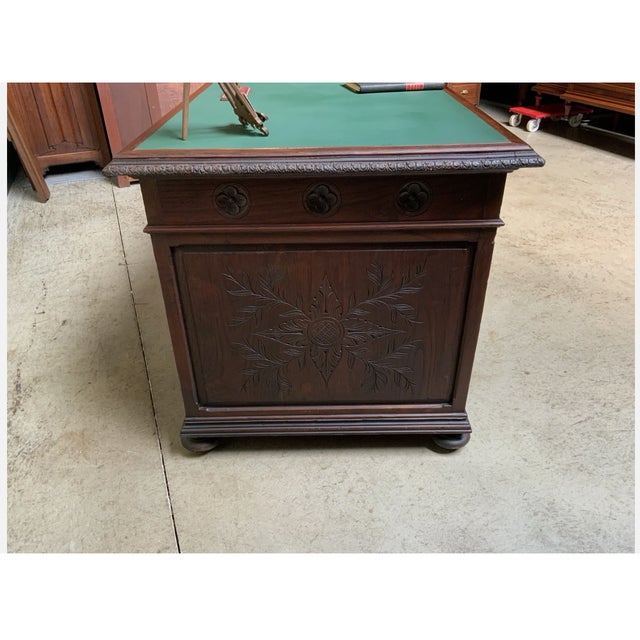 Antique Office Desk, 1880 For Sale - Image 9 of 11