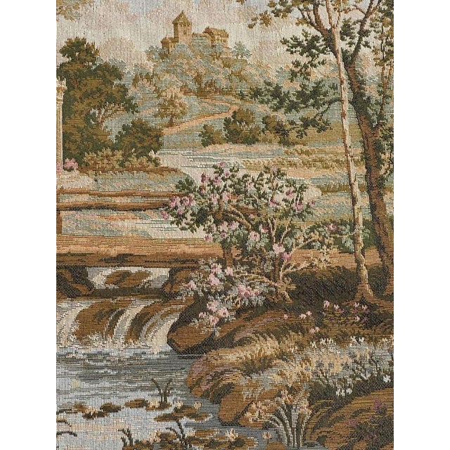 Vintage French Aubusson Jacquard Tapestry, 1980s For Sale - Image 3 of 14