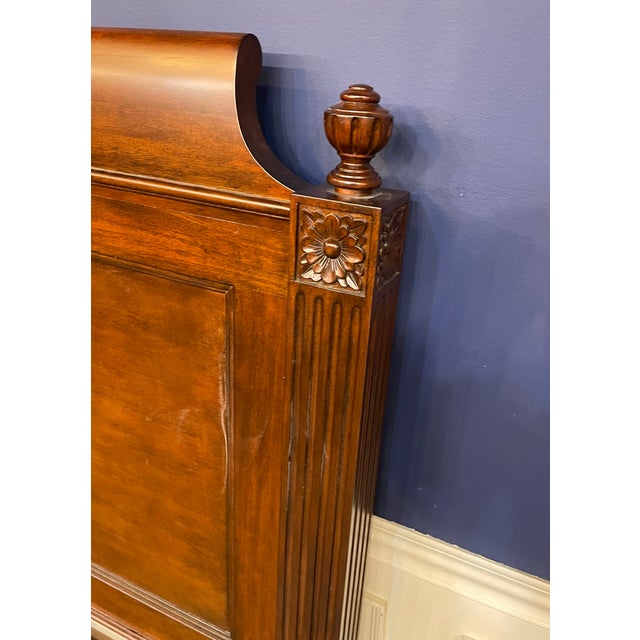 French Louis XVI King Size Bed by Leighton Hall - Showroom Sample For Sale - Image 3 of 8