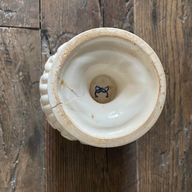 Antique Italian Apothecary Jar Venetian Malva Porcelain Urn Large For Sale - Image 14 of 14