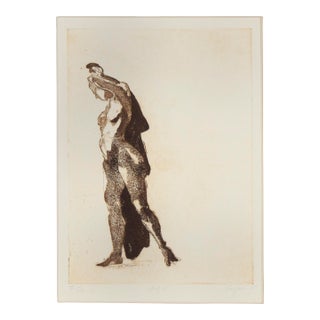 "Study 6" - 1975 Figurative Lithograph on Paper by Jim Smyth For Sale