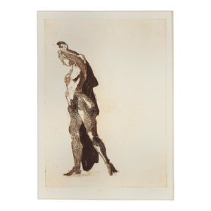 "Study 6" - 1975 Figurative Lithograph on Paper by Jim Smyth